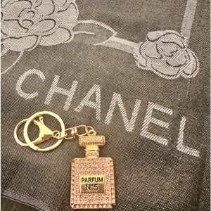 PINK No 5 keychain/ purse charm